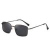 Vintage Metal Square Frame Polarized Sunglasses, Face Slimming & Versatile Style With UV Protection 5047