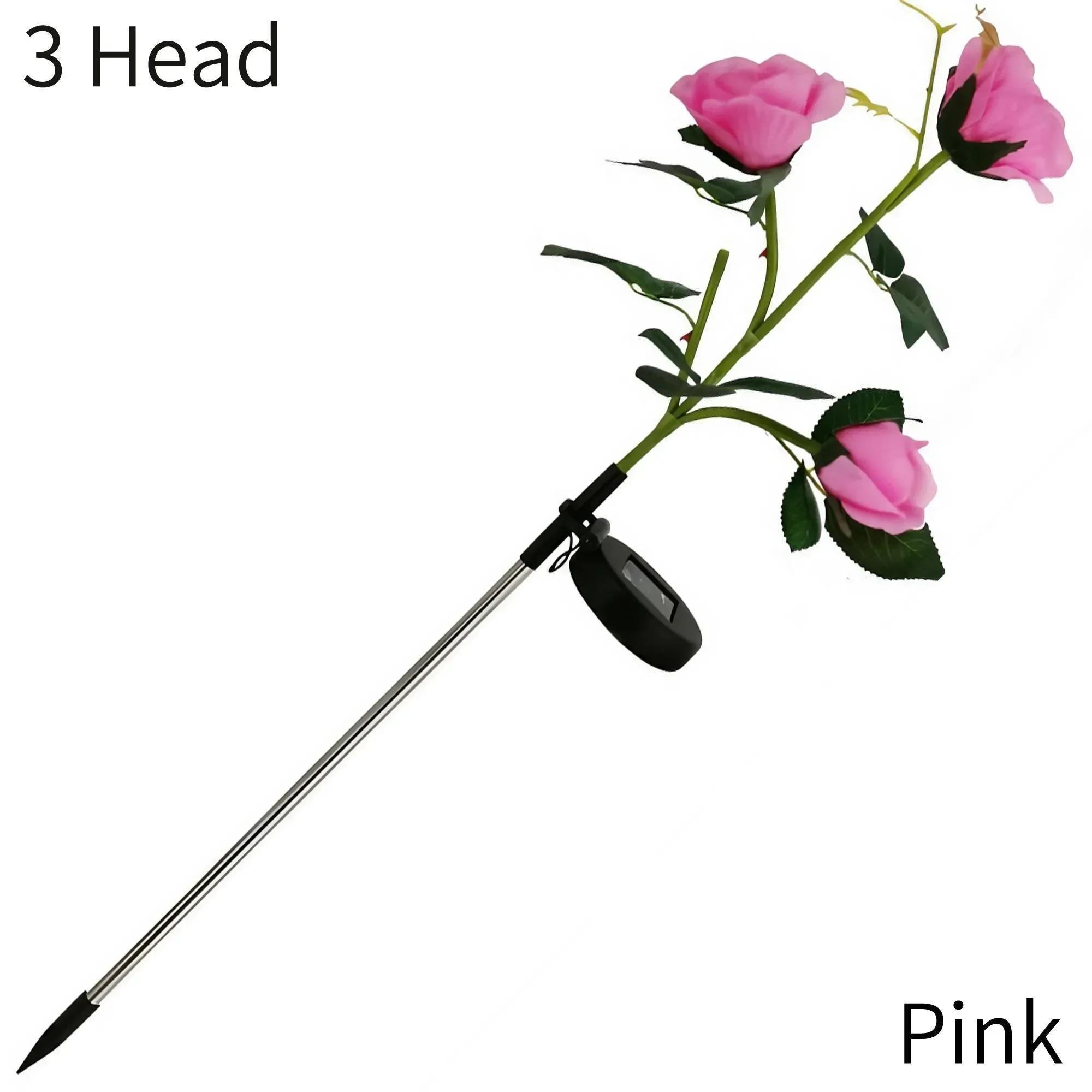 

Садовые уличные светильники в виде роз на солнечной батарее, большие, водонепроницаемые, для освещения газона и ландшафта