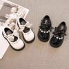 Girls Bow Princess Shoes Children's Performance Black Leather Shoes 2025 New Spring and Autumn Love Mary Jane Single Shoe Trend