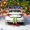 Weihnachtself Dekorationen Lustige Beine Auto Hängende Verzierung, Baum Dekor mit Weichem Rot Grün Feiertags Plüsch, Anhänger für Rückspiegel, Neuheit Fahrzeug
