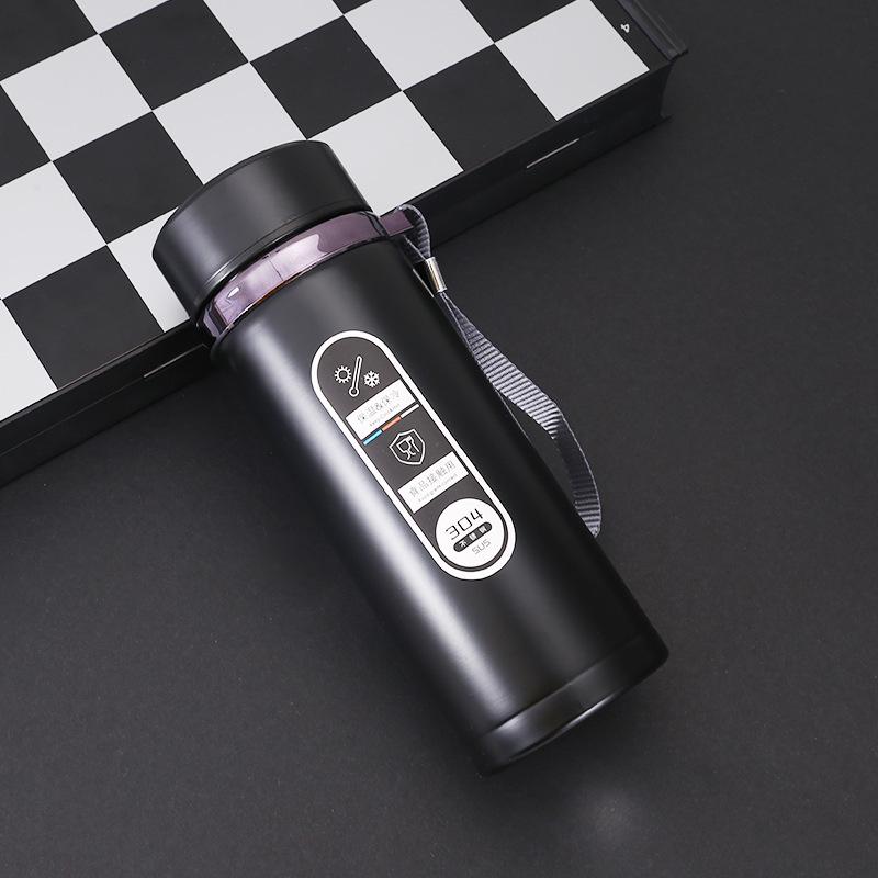 304 Stainless Steel Large-Capacity Insulated Water Cup with Smart Temperature Display and Handle