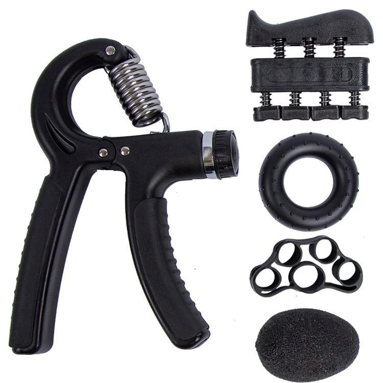 Gym Fitness Adjustable 10-60KG Hand Grip Set Finger Forearm Strength Muscle Recovery Hand Gripper Exerciser Trainer Ball 5pcs
