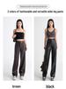 Women's High-Waisted PU Leather Wide-Leg Trousers for Autumn and Winter