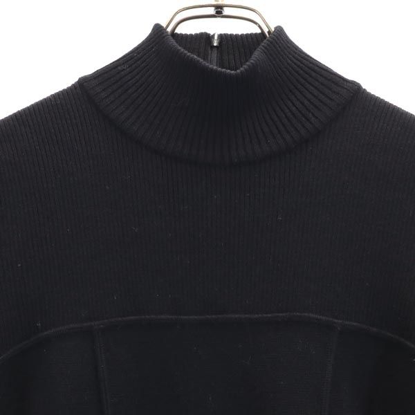 FOXEY Long Sleeve Knit One Piece 40 Black Series Back Zip Women Used