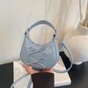 Cute Bowknot Shoulder Bag for Women Mini Hobo Bag Glossy Patent Leather Underarm Purse Vintage Y2K Crossbody Bag Sweet Girls Handbag