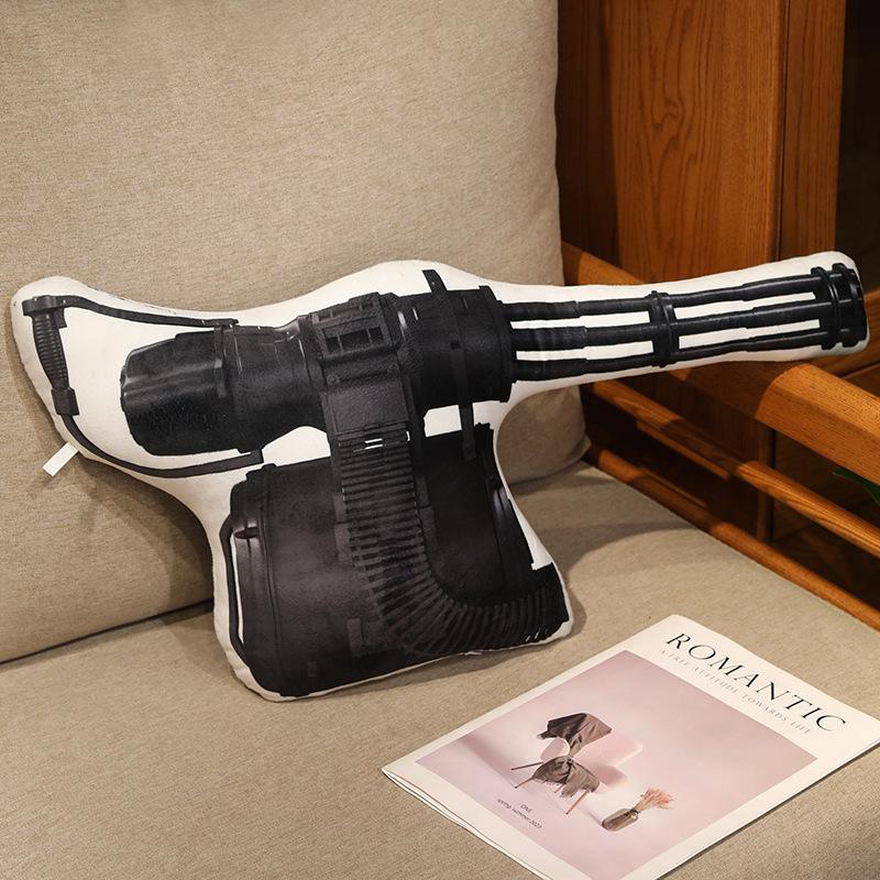 Simulationspistole Plüschkissen Bilder Drucken Revolver Scharfschützengewehr Schießkissen Dekoration Männer Geschenk