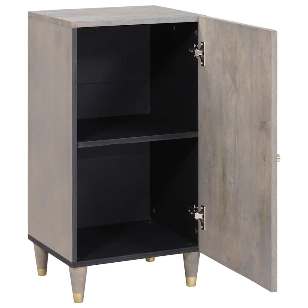 Sideboard Gray and Gold 40 x 33 x 75 cm Solid Mango Wood