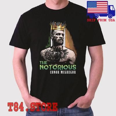 Conor Mcgregor Notorious MMA Fighter Irlandese Uomo Nero Taglia S-5XL