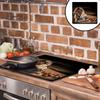 GLASS PROTECTIVE PLATE FOR STOVE 60x52 COFFEE