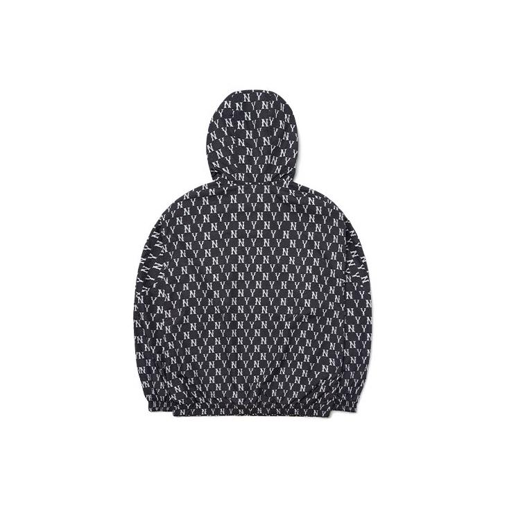 MLB New York Yankees Logo All Over Print Hoodie Jacket Fall Unisex jackets Black 3AWJM0121-50BKS