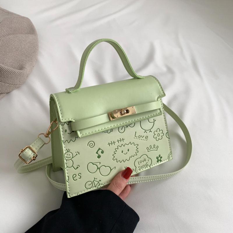 

Женская сумка через плечо, модная милая сумка с тиснением, простая однотонная сумка из искусственной кожи, сумка через плечо