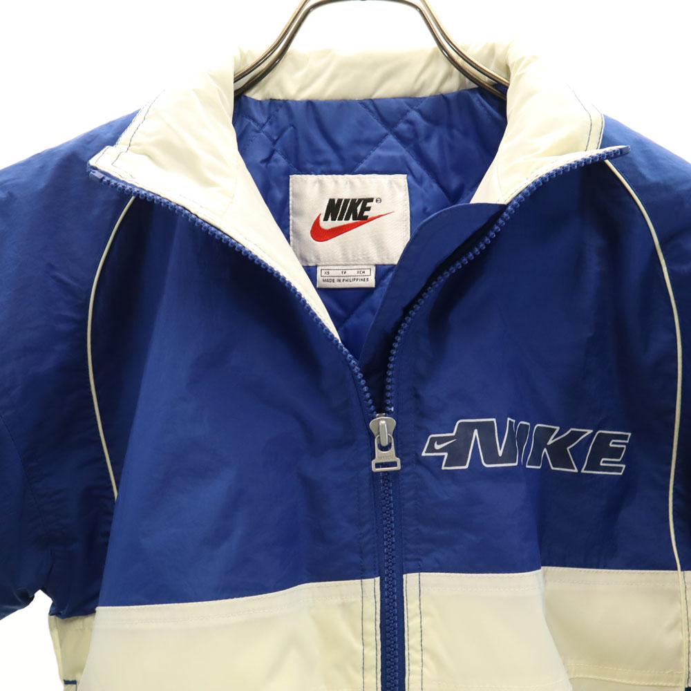Unused NIKE 90s Old White Tag Unused Nylon Jacket Quilted Back with Tag Kid's Used