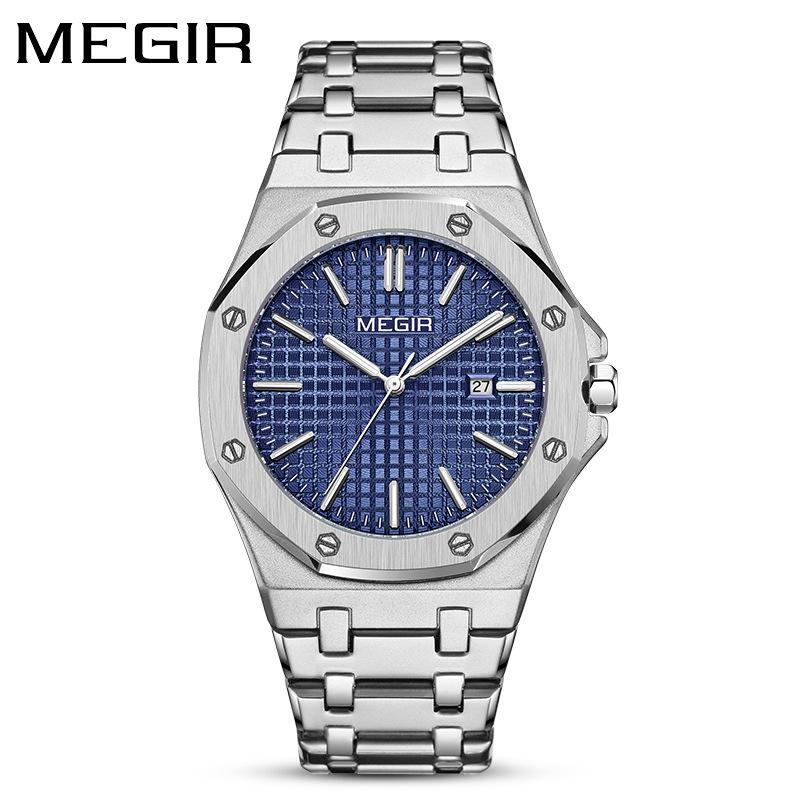 Men'S Quartz Steel Belt Watch Waterproof Luminous Business 1085