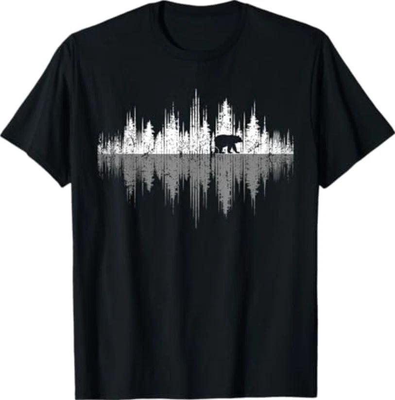 Trees Reflection Wildlife Nature Animal Bear Outdoor Forest Tees TShirts S