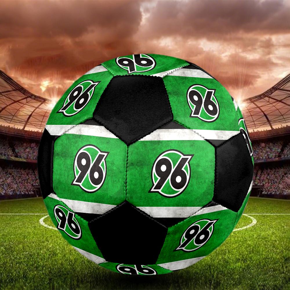 SIZE 5 Hannover 96 Soccer Ball Colorful All Ages Machine Stitched PVC Competition Ready Durable High-Bounce