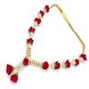 Artificial Rose Flower Moti Mala for God 16 Inch