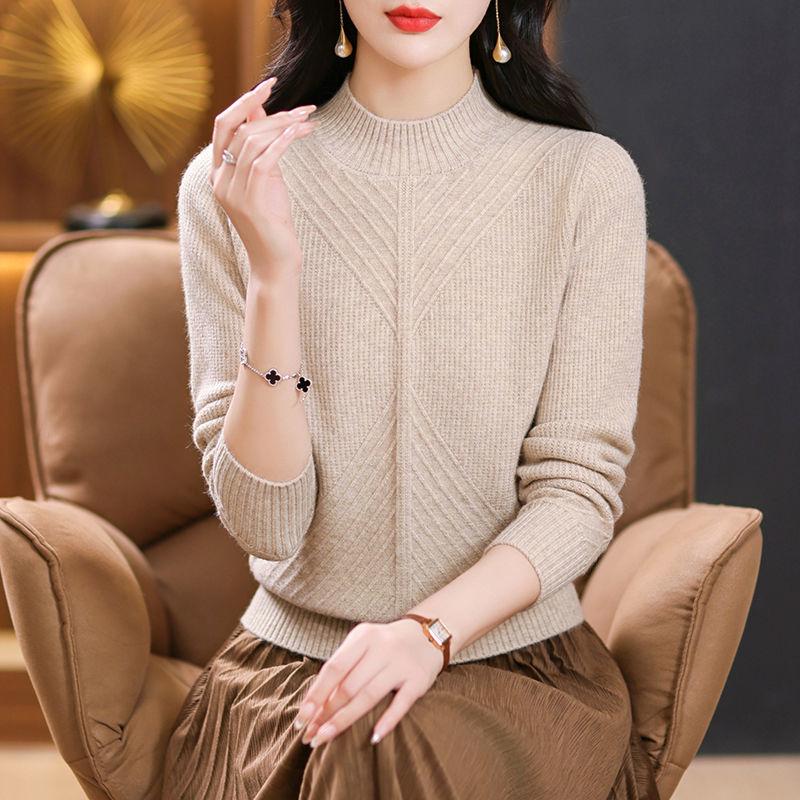 

Зимний вязаный теплый базовый свитер свободный свитер внутренний топ для женщин 5XL