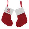 Initials Xmas Stocking Holiday Season Letter Present Premium Knitted Exquisitely Embroidered Stocking Present Bag For Christmas