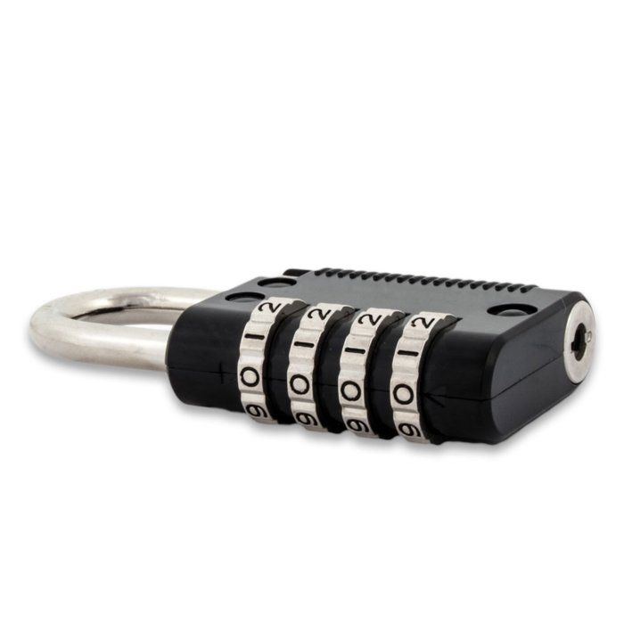 Cadenas à combinaison - SX-575-KEY - Code découverte breveté - Métal massif & cadrans chromés - Livré avec clé