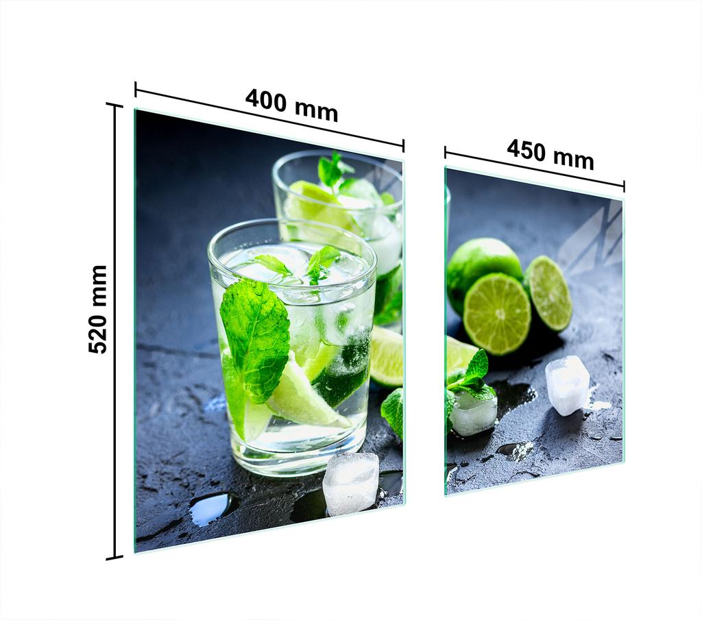 GLAS-KOCHFELD-SCHUTZPLATTE 85x52 LIMETTENGrün