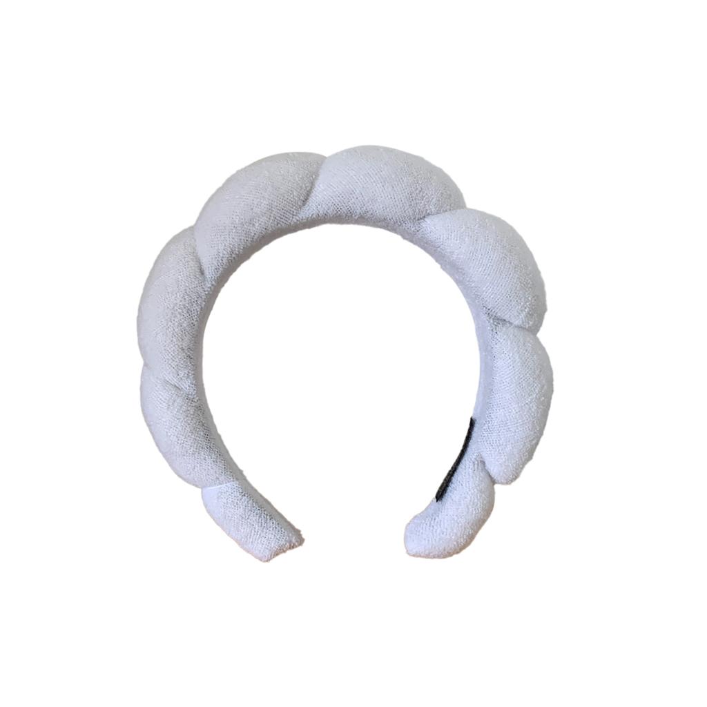 Spa Headband For Women Sponge Headband Face Washing Cute Cloud Thick Hairband For Shower Makeup Skincare