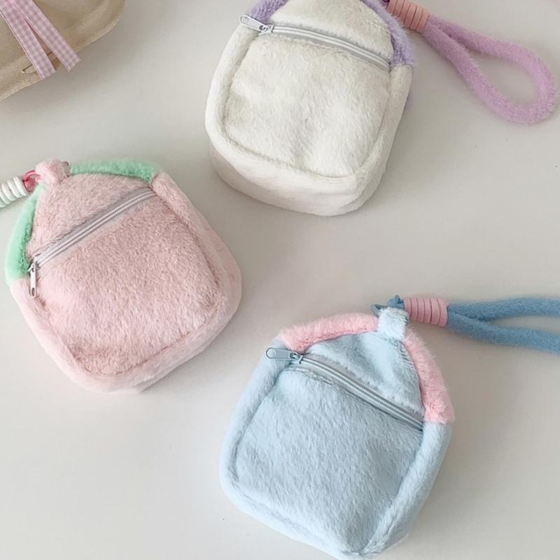 Clear Figure Display Bag with Keychain,Portable Doll Storage Bag Carrying Case Pouch Keying Charms for Collectibles