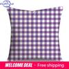 Simple Geometric Purple Floral Print Pattern Cushion Cover Home Living Room Sofa Car Decoration Square Pillow