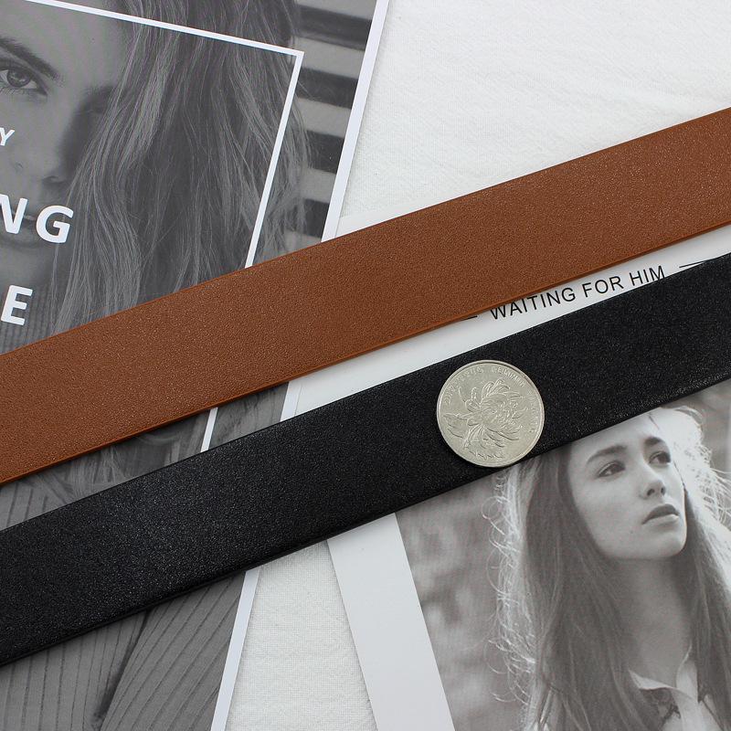 Japanese Buckle Women'S Retro Simple Decorative Jeans With Chic Trend Bf Wind Wide Belt Women