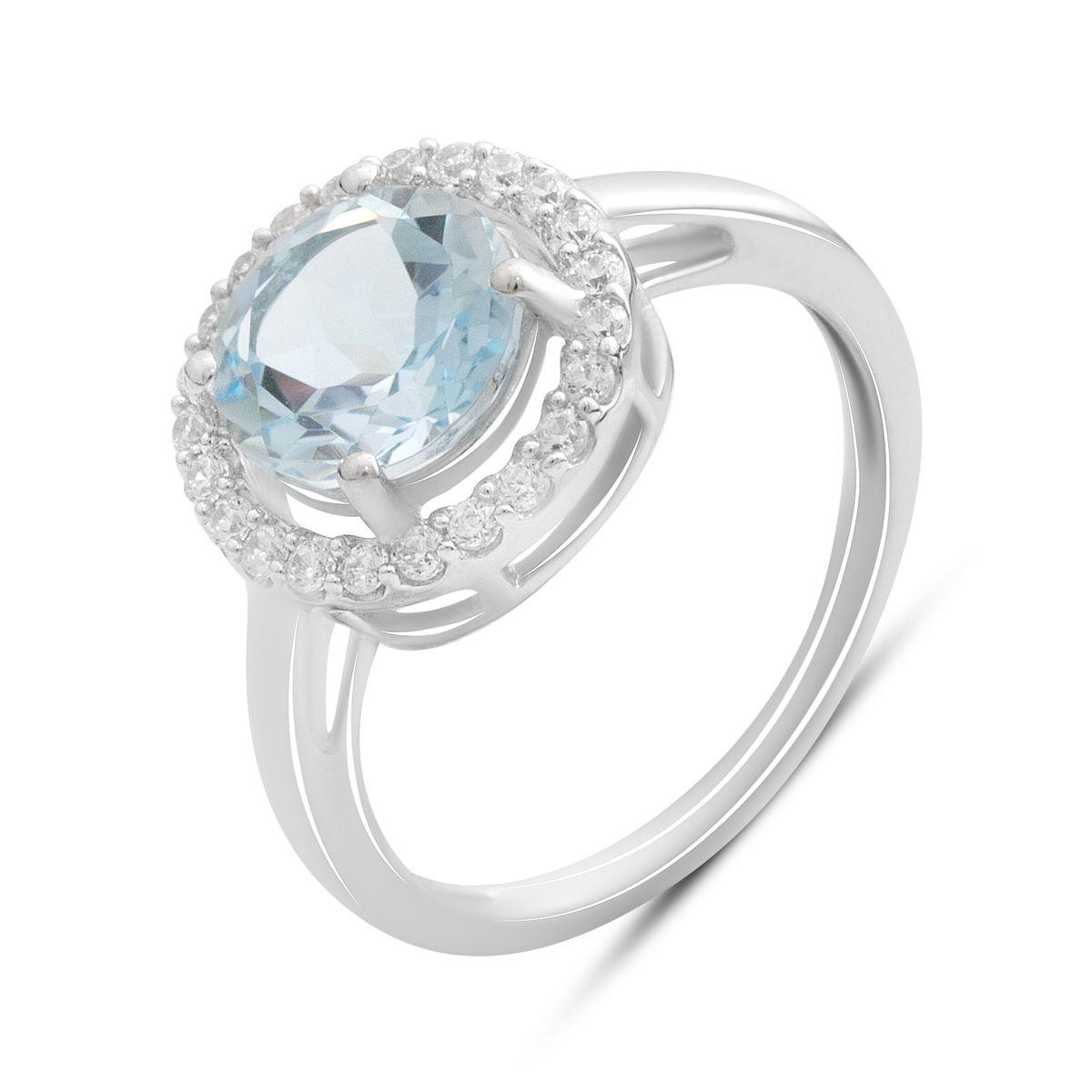 

Silver ring with natural topaz 2.737ct, item weight 2.94 gr (2187806) 17 небо синє світло кольору