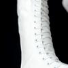 Herbst Frauen Schuhe Leinwand Casual High Top Schuhe Lange Stiefel Lace-Up Zipper Bequeme Flache Stiefel Turnschuhe
