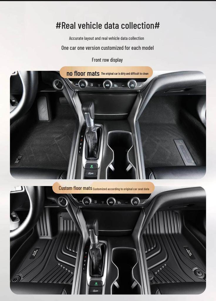 TPE Car Floor Mats for Buick LaCrosse 09-25 Models - Double Layer, Half-Surround, Luxury Starry Sky Design.