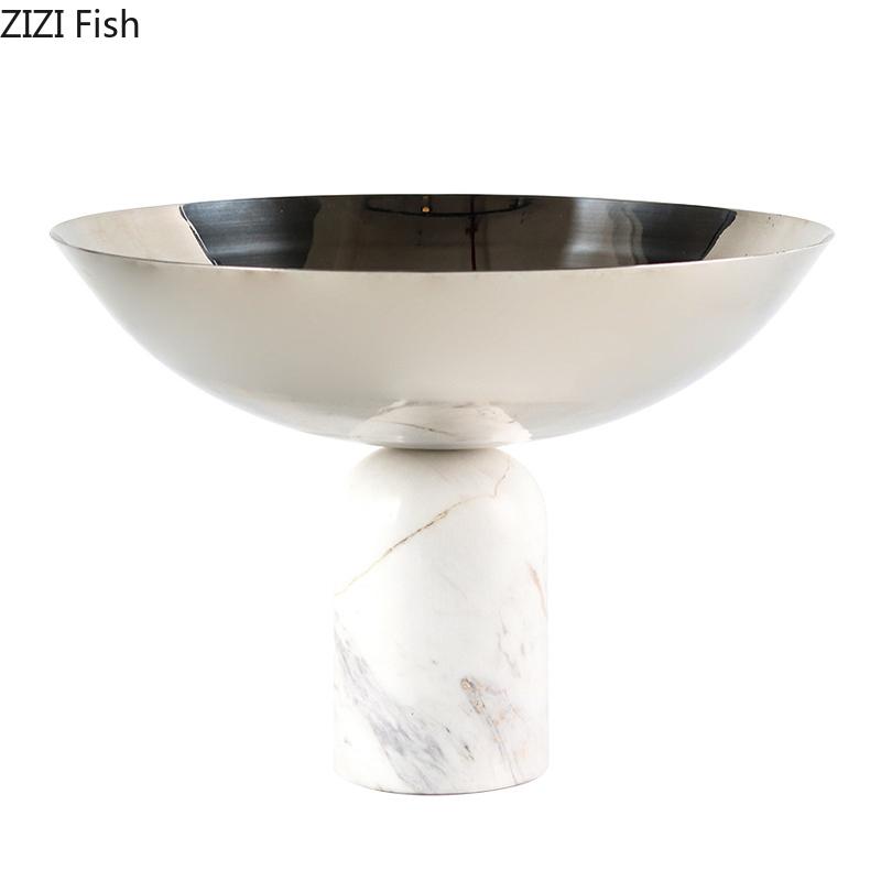 Srebrna Misa na Owoce Marmurowa Podstawa Taca do Przechowywania Misa na Przekąski i Orzechy Hotel Restauracja Płyty na Owoce Domowa Kuchnia Naczynia do Deseru