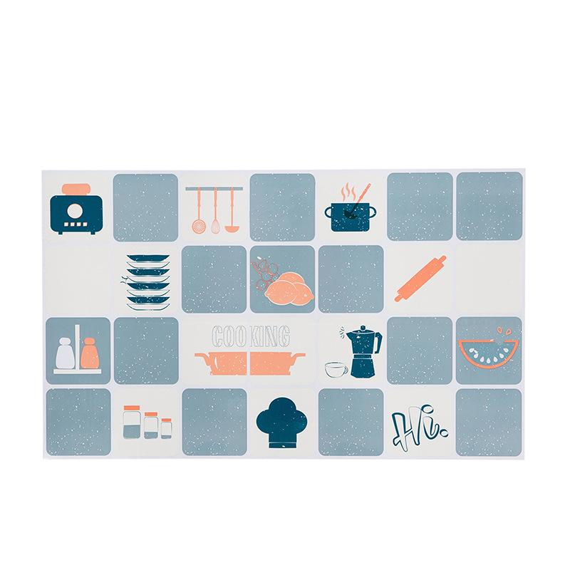 1шт Самоклеящиеся высокотемпературные антимасляные наклейки домашняя печь изразцовые наклейки на стену синий