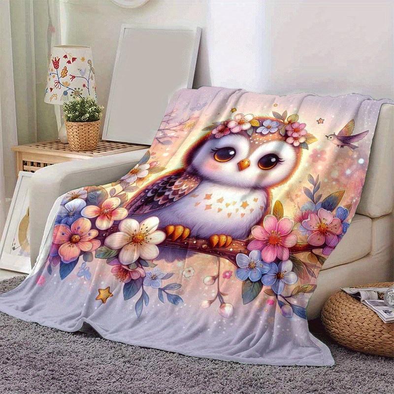 1pc Eagle Printing Lightweight Flannel Blanket, Comfortable and Warm Blanket, for Camping Sofa Bed and Couch Office, in All Seasons