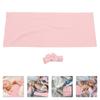 1Set Baby Swaddle Blanket Anti Shock Wrap Newborn Swaddles for Boys Girls Stretchy Receiving Blanket Headband Set