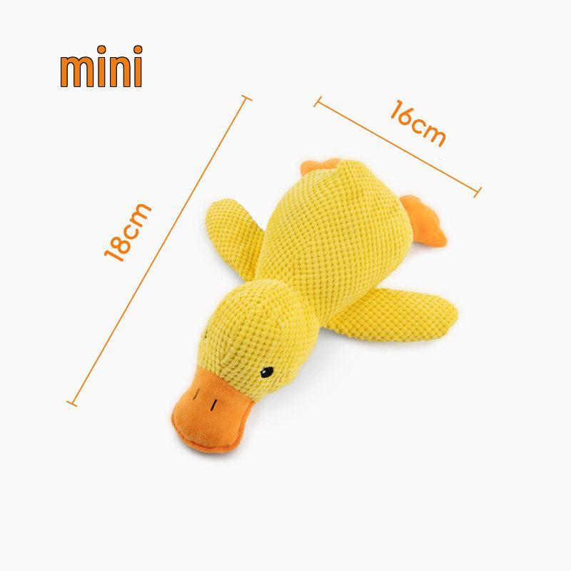 Plush Yellow Duck Dog Toy: Bite Resistant, Sounding, Sleep Companion & Decompression Aid