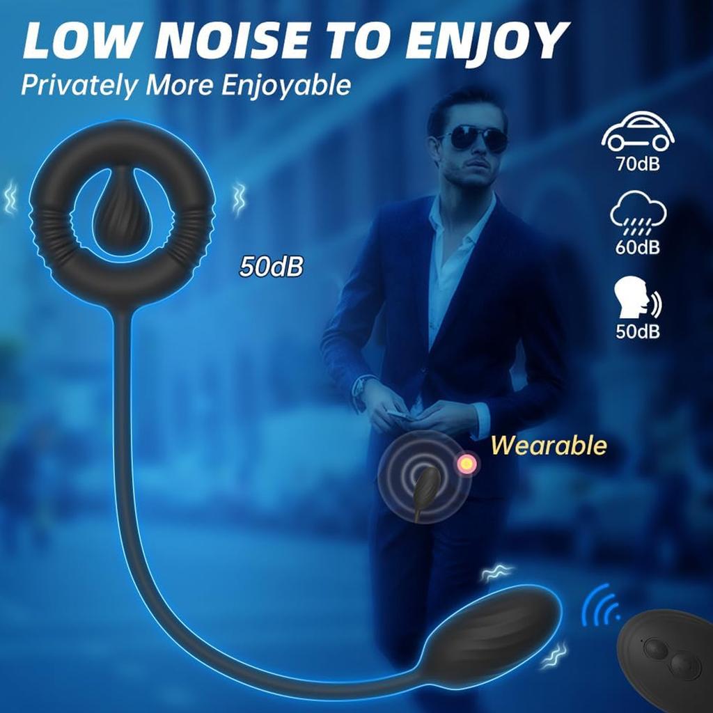 2-in-1 Vibrations-Penisring Analvibrator, Dual-Motoren 10 Vibrationen Fernbedienung Anal-Buttplug für Männer Paare Erwachsenen Sexspielzeug