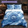 Set Lenzuola Manchester City Modello 3 Pezzi Morbida Copripiumino in Microfibra con Federe per Camera da Letto