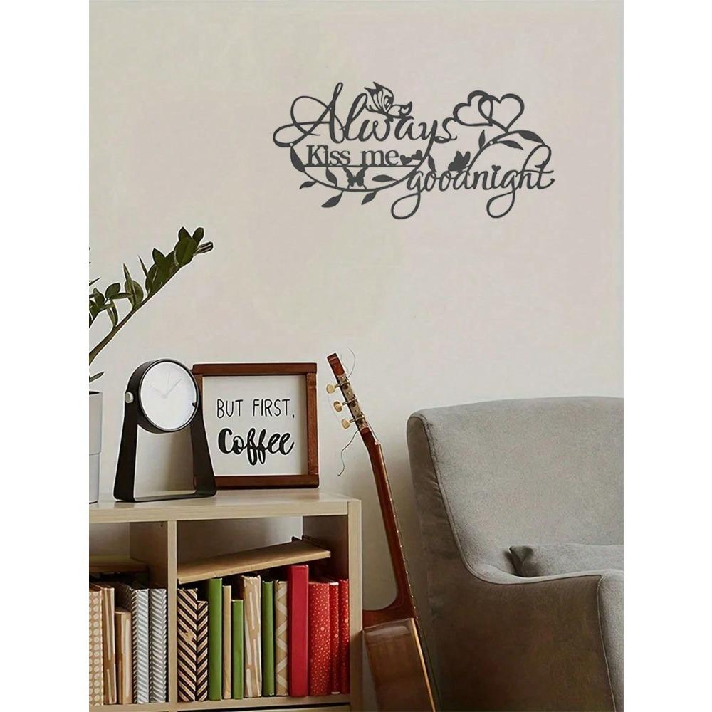 Romantic Metal Wall Art Love You Goodbye Elegant Theme Decor for Living Room Bedroom Wedding Valentine's Day Unique Home Gift for Couples Anniversary