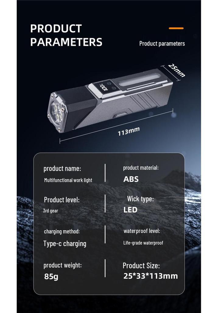 Ultra Bright Mini Headlamp: Colorful Light, Strong Magnetic Base, Digital Display, Multi-functional, Long Battery Life