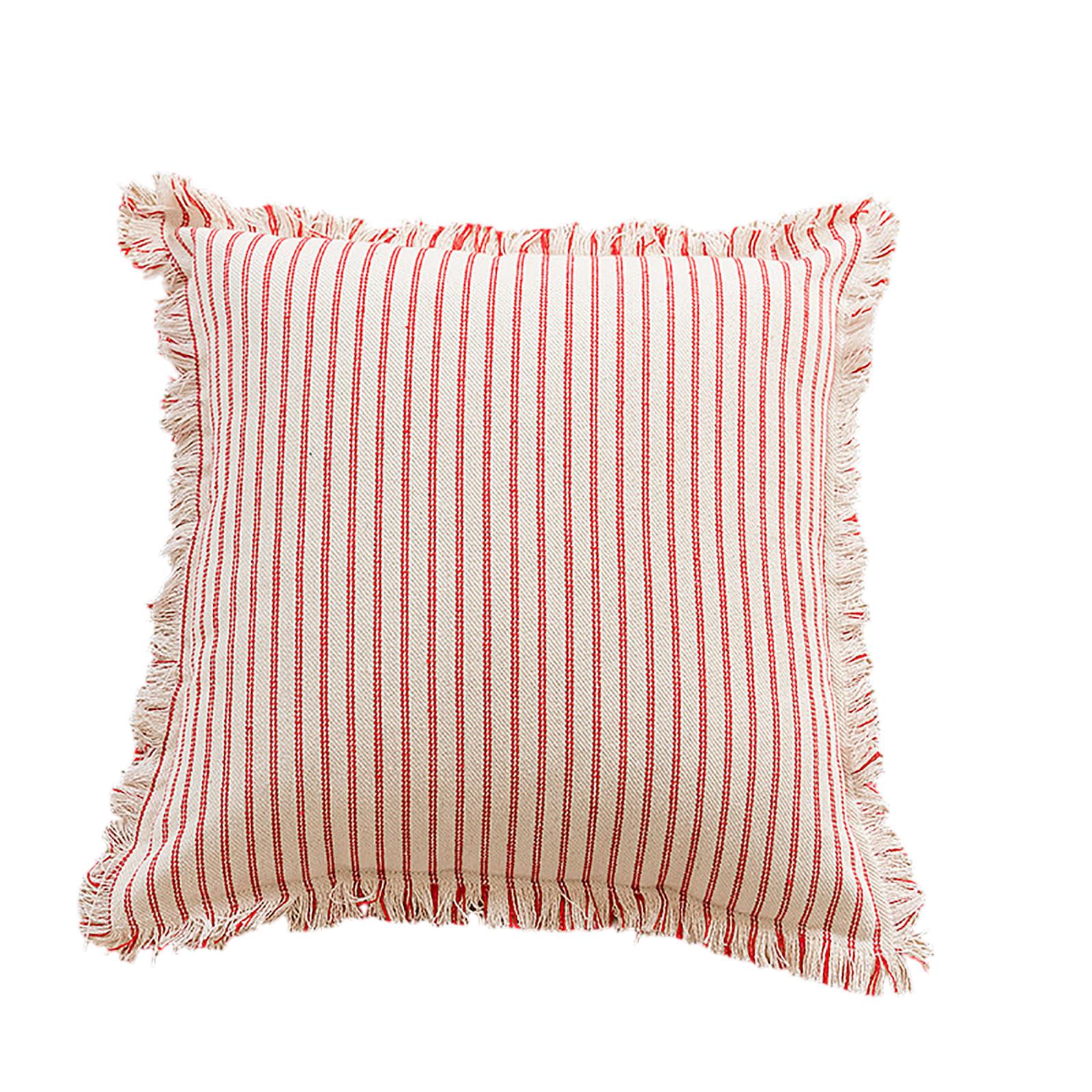 

Striped Jacquard Tassel Pillow Covers Decorative Jacquard Yarn-dyed Cushion Cover Nordic Home Decor Pillow Case 50x50cm