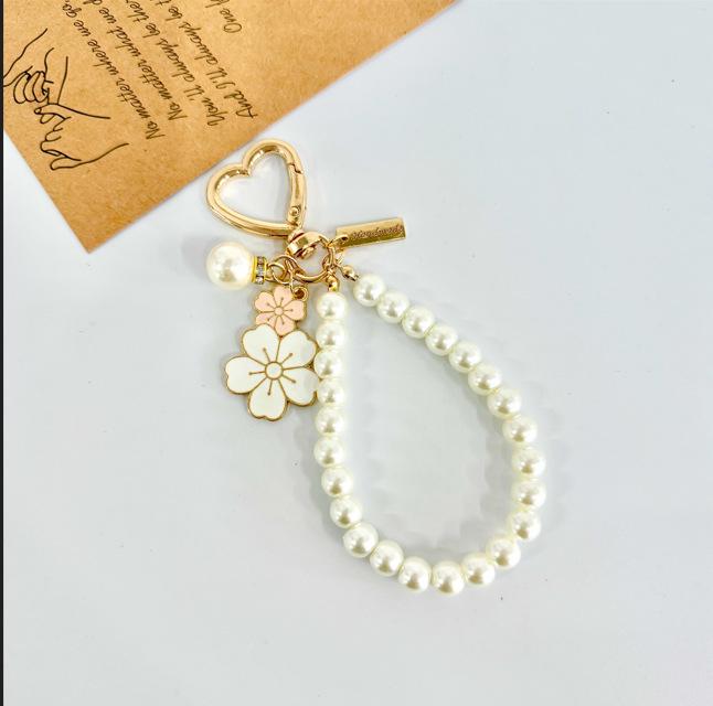 Creative Love Bracelet & Pearl Keychain Pendant Jewelry