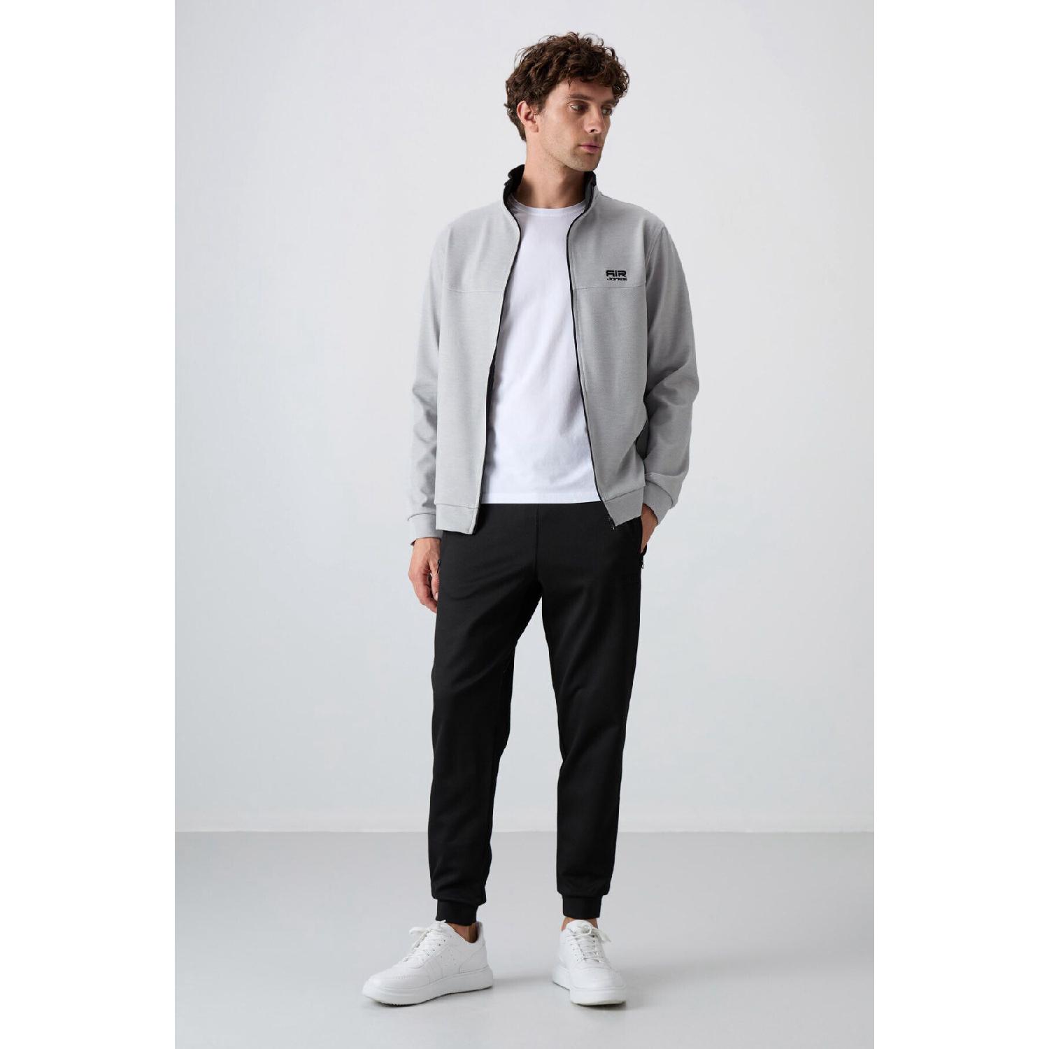 

Hugo Grey Melange — черный мужской спортивный костюм Jogger — 85198 S