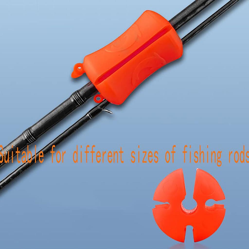 Bola Porta-Vara de Pesca Portátil, Bola de Borracha Macia para Vara de Pesca, Clipes de Fixação para Vara de Pesca, Suprimentos de Pesca