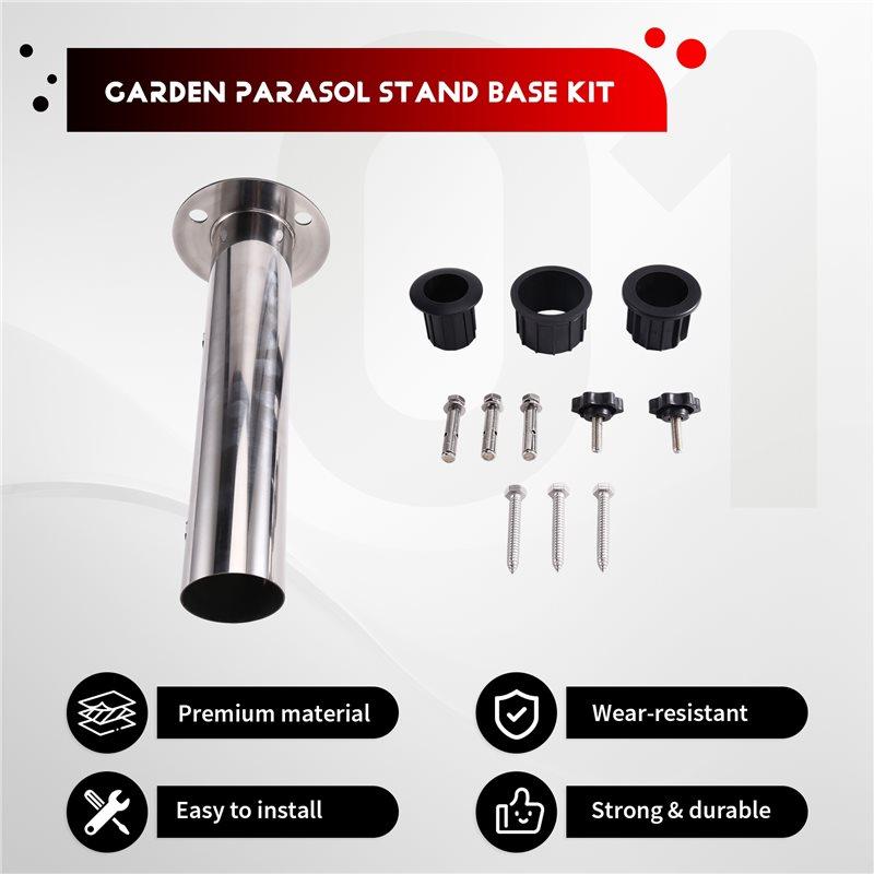 B97A-Patio Umbrella Holder Base Umbrella Holder Metal Clamp Metal Clamp Parasol Stand For Park Courtyard Fence Garden