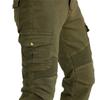 Men's Motorcycle Riding Jeans Four Seasons Casual Pants Durable Stretch Fabric Multi Pocket Design Slim Fit Biker Style Trousers
