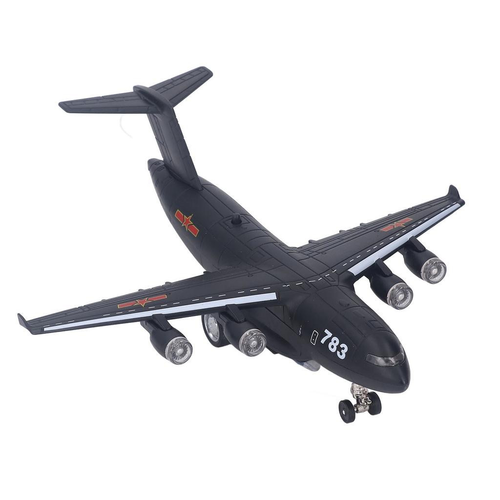 1 : 100 Scale Diecast Airplanes Model Collectible Decoration Pull Back Aircraft Model Toy Black