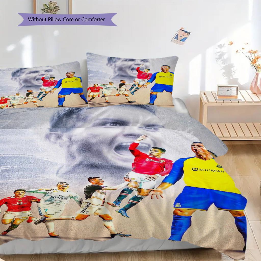 Champions League Triumph Bedding (1 * Duvet Cover + 2 * Pillowcase, Without Core) Soft and Comfortable Christmas Birthday Gift Bedding Set