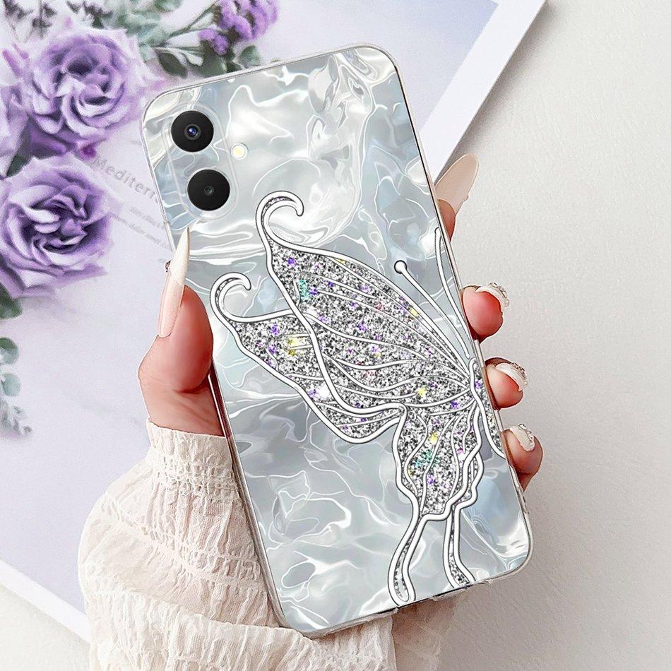 For Samsung Galaxy A07 2025 Elegant Floral Butterfly Phone Case For Samsung A07 SM-A075F Soft Silicone TPU Cases