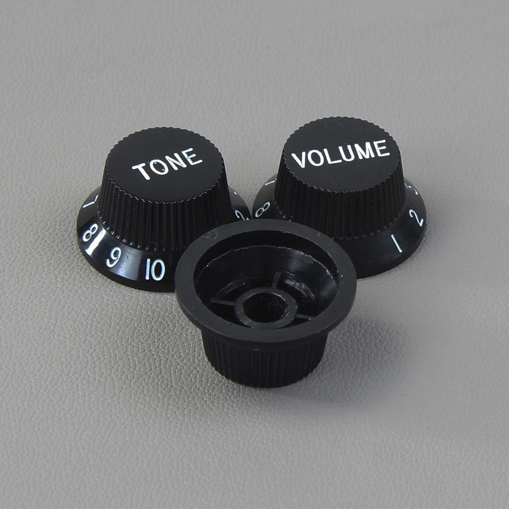 FLEOR 10pcs 24-Splines ST Electric Guitar Control Knobs Volume Tone Knobs Guitar Accessories